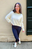 Spring Breeze Cream Crop Sweater