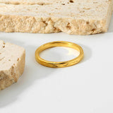 Texture 18K Gold Plated Ring (With Box)
