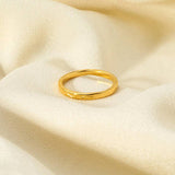 Texture 18K Gold Plated Ring (With Box)