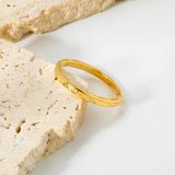 Texture 18K Gold Plated Ring (With Box)