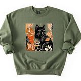 Floral Cat Graphic Tee & Sweatshirt