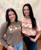 Trio Geese Pumpkin Short or Long Sleeve Graphic Tees