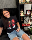 Santa Bow Short or Long Sleeve Graphic Tee