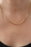 Paper Clip Gold Necklace