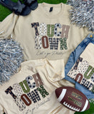 Touchdown Pattern Football Custom Sweatshirt or Tee