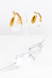 Natural Elements Chunky Gold Clear Hoop Earrings