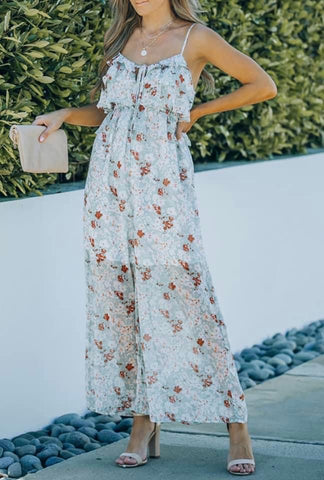 Boho Floral Pant Romper