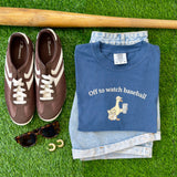 Off to Watch Baseball Goose Tee