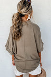 Taupe Collared Oversized Top