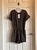 Grey short sleeve romper