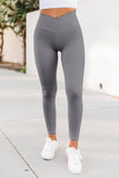 Grey Arch Waist Sports Yoga Leggings