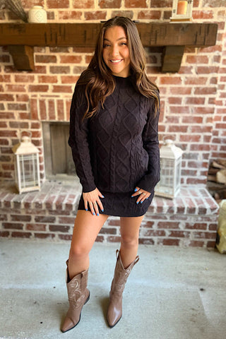 Charlotte Black Sweater Dress