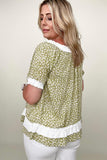 Heyson Convertible Ditsy Floral Button Down Blouse
